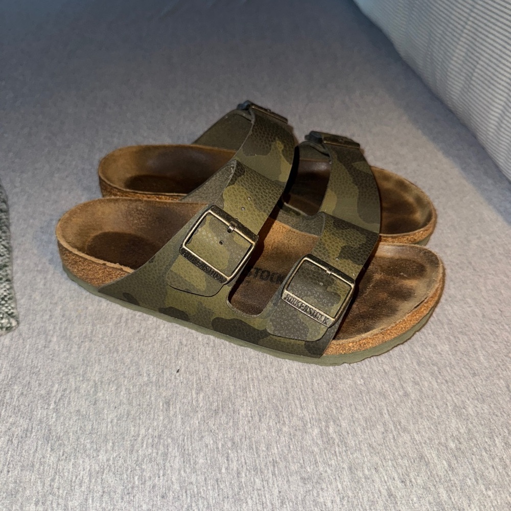 Birkenstock Green Sandals Two-Strap Design